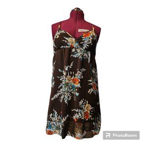 Rue 21 Brown Floral Spaghetti Strap Slip Dress Size‎ XL